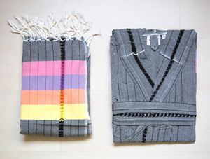 MS <b>Beach</b> <b>Towel</b> Bathrobe Sets 100% Cotton Turkish Hand Loom Woven High Quality Yarn Dyed Eco-friendly Quick Dry Geometric Pattern - Product Image 5
