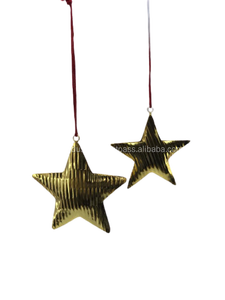 METAL NICKLE PLATED STAR WITH JINGLE BELL CHRISTMAS HANGING ORNAMENT IRON CHRISTMAS <b>TREE</b> DECORATION HOME DECOR - Product Image 6