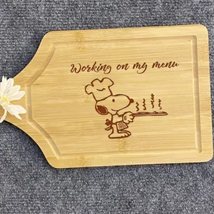 Cutting Board Personalized Cutting Board 13 Bamboo Cutting Boards for Kitchen with Juice Groove and Handles - Product Image 1