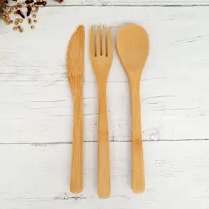 Tre Gỗ Spoon Fork Và Dao Kéo Bộ Sinh Thái Thân Thiện Với Đồ Dùng Với Biểu Tượng Tùy Chỉnh Thương Hiệu Riêng