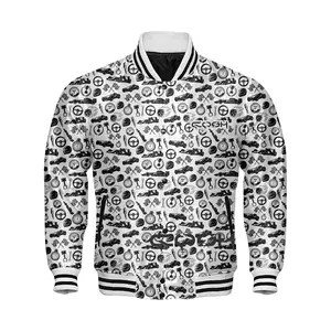 Outfonte atacado original novo design digital impresso cetim bomber jacket fornecedor e fabricante do paquistão