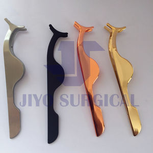 Pinzas de pestañas postizas de oro inoxidable Extensión de pestañas postizas de oro rosa Abrazadera aplicadora multicolor - Product Image 4