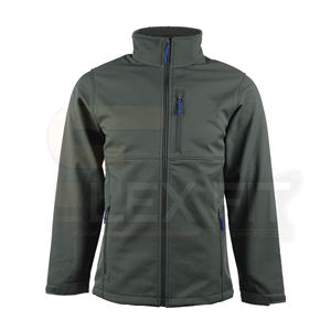 <b>Men's</b> High Quality Custom Soft Shell <b>Jacket</b> Waterproof Breathable <b>with</b> Button Decoration Front-Zip <b>Hood</b> <b>Jacket</b> in Custom Colors - Product Image 3