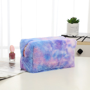 Bolsa de Cosméticos de Piel Sintética con Estampado Tie-Dye, Neceser de Maquillaje - Product Image 4