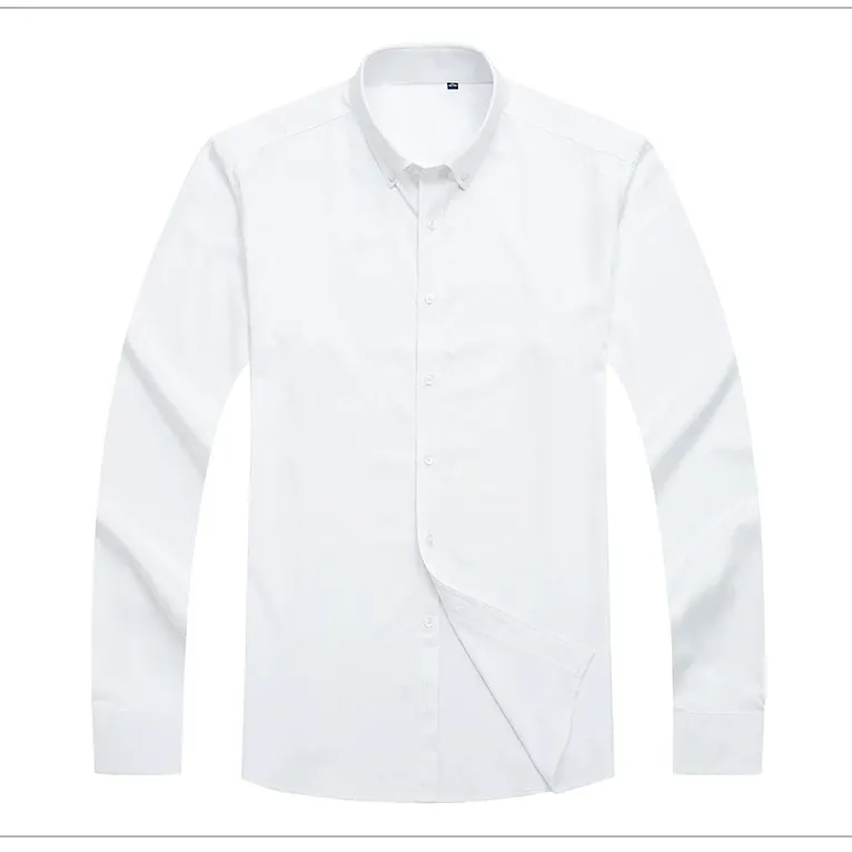 Top Quality Cheap Price Men Dress Shirt long Sleeve Solid White Casual Shirt Slim Fit Men Formal Shirt