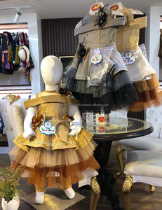 Tela de seda con cinta para el pelo, nuevo diseño, vestidos de fiesta para niña bebé - Product Image 2