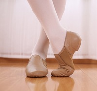Zapatillas de Baile de Jazz de Alta Calidad para Mujer, Zapatillas de Entrenamiento de Baile con Parte Superior de Cuero y Plantilla de PU, Zapatillas Profesionales para Entrenamiento de Jazz
