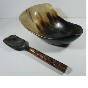 Buffalo Horn Cutlery Sets Including <b>Serving</b> <b>Spoons</b> and Knives We Also Manufacture Buffalo Horn Combs - Product Image 1