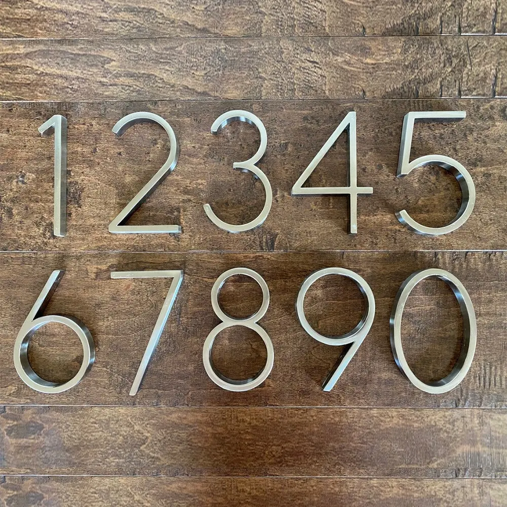 Número de endereço da porta do hotel do aço inoxidável personalizado