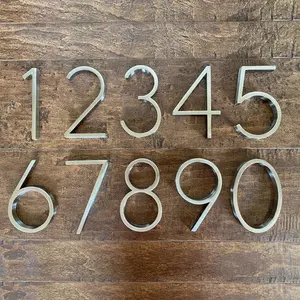 Numero civico su misura dell'indirizzo della targa della porta dell'hotel del segno della porta dell'acciaio inossidabile
