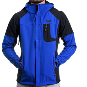 2025 New Design <b>Winter</b> Hooded Unisex Softshell Jacket Waterproof with Custom Logo and Front Zipper - Product Image 3
