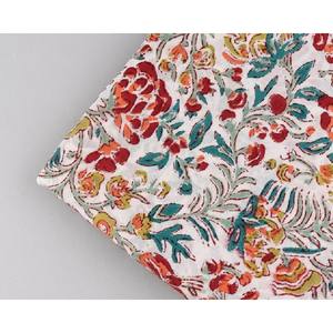 Tela acolchada de algodón 100% indio a medida, tela de costura para correr con estampado de bloques a mano - Product Image 4