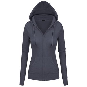 OEMWomen Active Thermal Zip Up <b>Lightweight</b> <b>Hoodie</b> Casual Warm Up Jacket with Kangaroo Side Pockets - Product Image 5