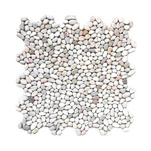 Mini cream pebble <strong>tile</strong> flooring - Product Image 1