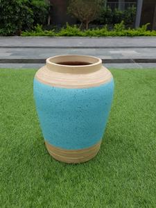 Juego de jarrones de bambú hechos a mano de alta calidad, conjunto azul de accesorios de decoración para el hogar, hecho en Vietnam - Product Image 5