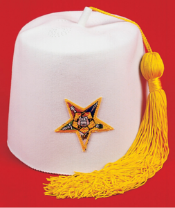 Sombrero Fez de lana blanca al por mayor Material de fieltro de estrella y borla bordado unisex Artículo de venta superior - Product Image 6