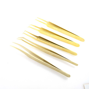 Juego de pinzas para pestañas personalizadas, conjunto de pinzas para extensión de pestañas de acero inoxidable con logotipo, 2022 - Product Image 1