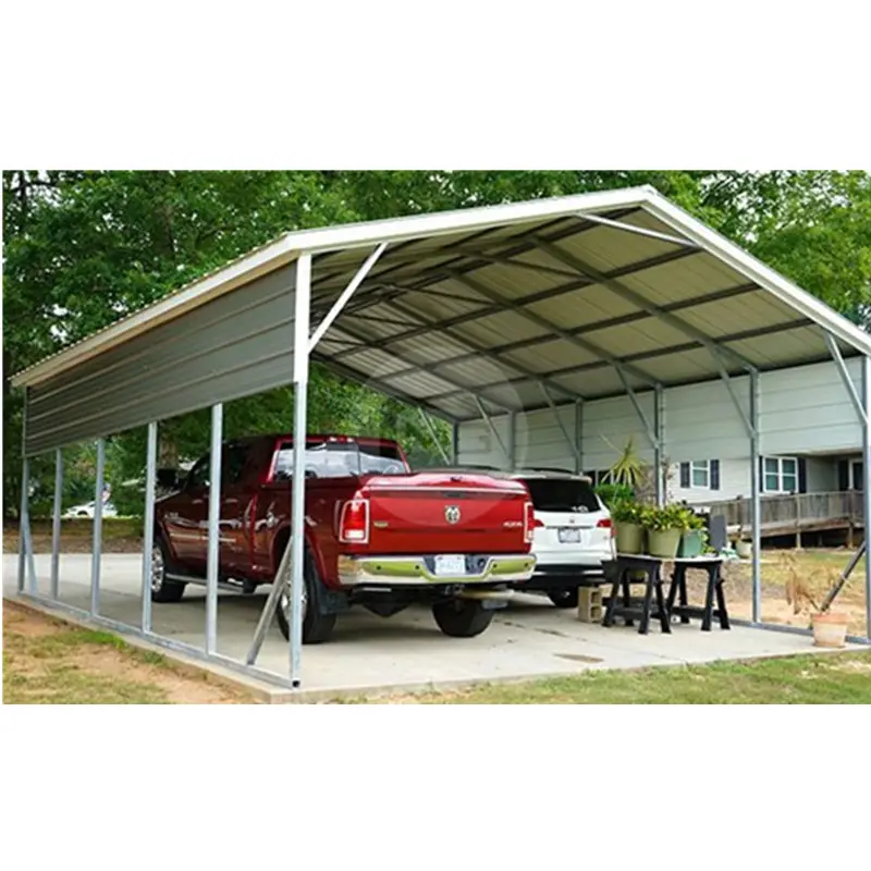 garden steel tube thick frame canopy fitting galvanize car parking truck roof top cover garage tent