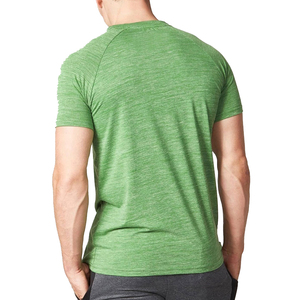 เสื้อออกกำลังกายแขนสั้นแบบไม่มีรอยต่อของผู้ชายเสื้อออกกำลังกายแบบ unisex 100% ผ้าคอตตอนออร์แกนิคแห้งเร็วสำหรับฤดูร้อน - Product Image 3