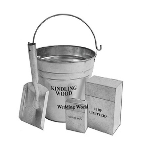 Seau d'allumage en métal fait à la main de couleur noire classique élégant nouveau Design décoratif seau à charbon de forme ronde au meilleur prix - Product Image 2