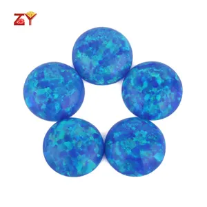 Топ Сферический Небесно-Голубой Опал Кабошон бусины синтетический синий опал драгоценный камень опал