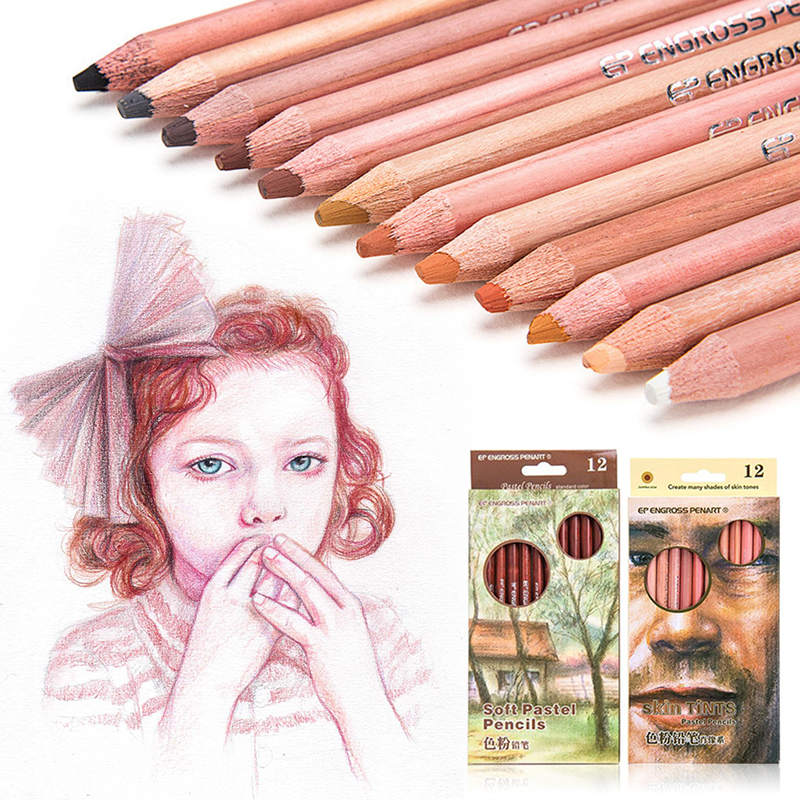 Ep Engross Penart 12/Set Kleur Kunstenaar Professionele Solf Pastel Kleurpotlood Voor Portret En Landschap Serie