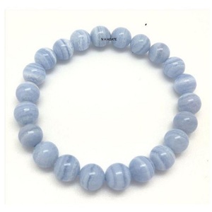 Pulseras de ágata de encaje azul, pulsera de piedras preciosas, Yoga, azul - Product Image 3