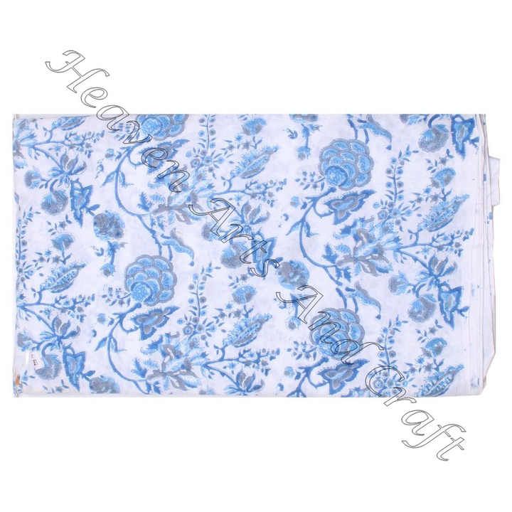 Custom & Block Printed Cotton Fabrics In Beautiful Floral Patterns In Bright & Pastel Colors Suitable For Fashion Clothing