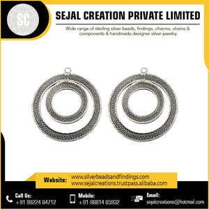 Produit chaud de grandes boucles d'oreilles en argent sterling au prix de gros en Inde du vendeur indien et du fournisseur en gros - Product Image 3