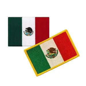 Custom National Gifts Embroidery Mini Small Mexico Mexican Flag Patches