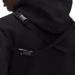 Sweat-shirts à capuche pour hommes, sur mesure, couleur noire, en coton pur, avec fermeture éclair, nouvelle conception, haute qualité, vente en gros OEM. - Product Image 4