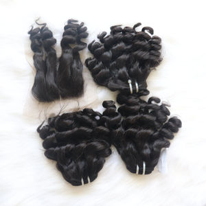 Las mejores extensiones de cabello humano vietnamita Remy de grado 12A, extensiones de cabello rizado crudo rizado de Color Natural profundo hinchable - Product Image 2