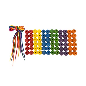 Cuentas de madera para entrenamiento de niños, clavijas de madera para juguetes, juguetes de enhebrado de madera - Product Image 3