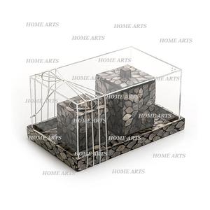 Brûleur à encens Mabkhar Oud de conception élégante, taille personnalisée, avec plateau incrusté et couvercle en acrylique, par Home Arts - Product Image 5