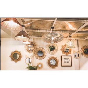 กระจกหญ้าทะเลสีเบจเป็นมิตรกับสิ่งแวดล้อมแฮนด์เมดพร้อมที่จับสําหรับตกแต่งบ้านผลิตในเวียดนาม - Product Image 6