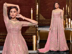 Elegant Anarkali <strong>Frocks</strong> <strong>Design</strong> | Anarkali Dresses | Anarkali <strong>Net</strong> &amp; Chiffon <strong>Design</strong> 2021 - Product Image 2