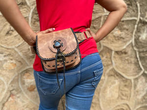 Kahverengi deri Fanny paketi deri kemer çanta deri kalça cep kemer moda - Product Image 3