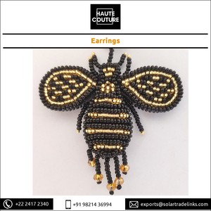 Top plus vendu tenue de soirée décontractée marque personnalisée brodée à la main abeilles perlées boucles d'oreilles pour femmes - Product Image 6