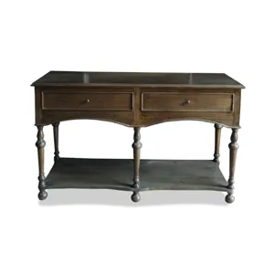 Furniture Vintage Weathered Rustic Wooden Console Table French Style