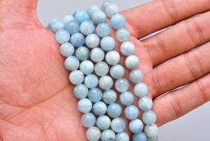 Cuentas de Aguamarina Natural, cuentas de cristal Natural, venta al por mayor, directa de fábrica, 6 MM - Product Image 4