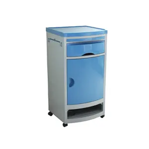 Kareway BC04 ABS医院床头柜，带抽屉的病床台，塑料床头柜