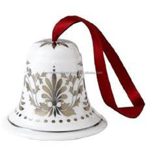 Campanas colgantes de Navidad de hierro de metal con recubrimiento de polvo blanco Decoraciones navideñas - Product Image 2