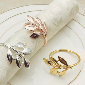 Serviettes de Table en alliage de forme ovale, 50 pièces, classique, décoration de Restaurant, de mariage, utilisation de salle à manger - Product Image 1