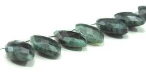 ชุดลูกปัด Briolette ทรงมรกตสีเขียวธรรมชาติสูง15ชิ้นลูกปัดพลอยสำหรับทำเครื่องประดับ - Product Image 5