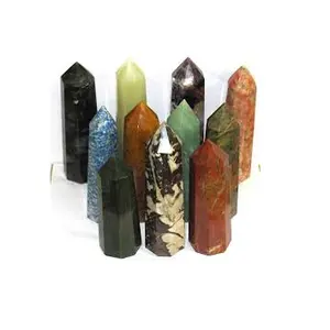 Crystal Quartz Mix Gemstone Healing Towers Natural stone Tower Best Quality Natural healing stone Agate Natural Healing tower