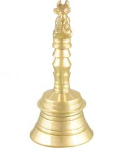 Campana de latón puro hecha a mano para decoración del hogar, campana de Pooja hecha a mano de calidad prémium para decoración de templo y latón - Product Image 3