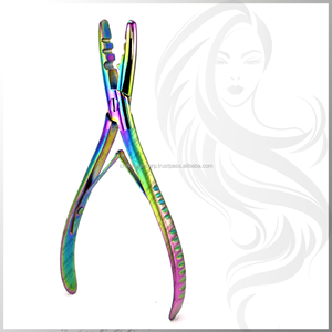 Accessoires d'extension de cheveux Outils Pince d'extension de cheveux à poignée souple avec votre logo Prix de gros Pince 6.5 "en acier inoxydable - Product Image 2