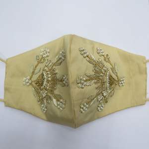 Mascarilla bordada hecha a mano de lujo para mujer, accesorios faciales elegantes y hermosos, ideales para eventos especiales, bodas - Product Image 1