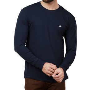 T-shirts unisexes à col rond et manches longues pour hommes, 100 % coton, logo imprimé personnalisé, séchage rapide et respirant, vente en gros - Product Image 5