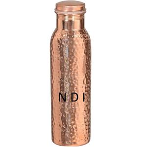 Botella de agua de cobre de tendencia superior para beneficios de salud botella de almacenamiento de agua decorativa hecha a mano a prueba de fugas - Product Image 2